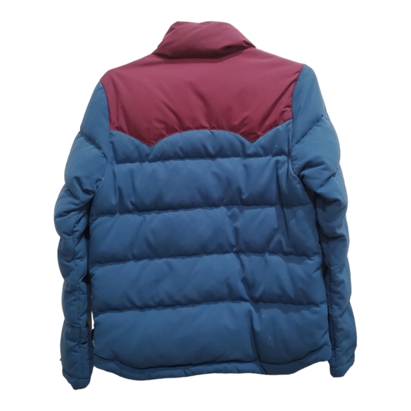 Patagonia womens Bivy Jacket Size Small S down Puffer Aqua Red EUC - Picture 5 of 6